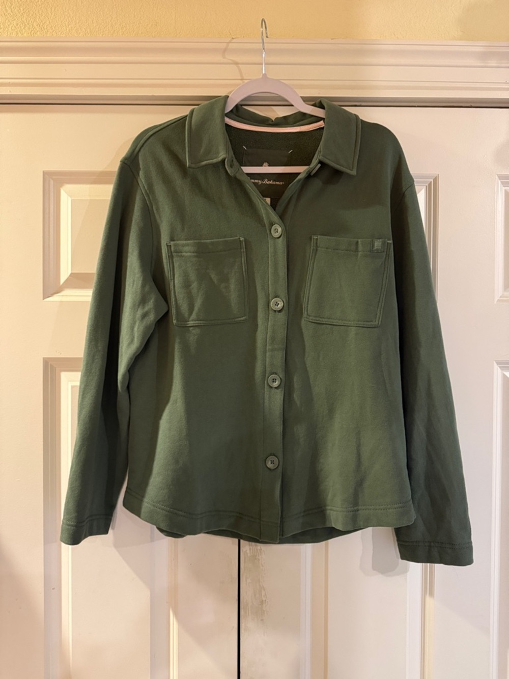 Marina Del Mar Olive Shirt Jacket Size L 🌿
